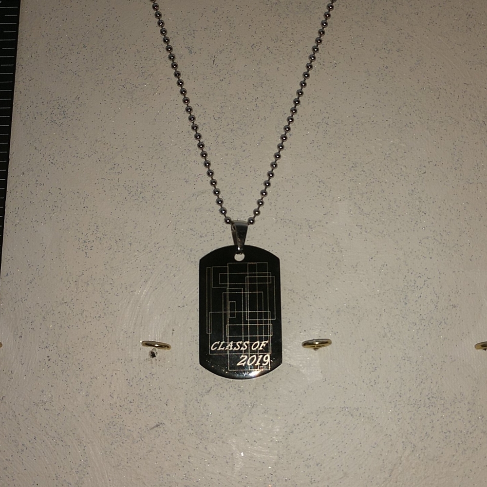 27½" Class of 2019 Heavy Dogtag Style Necklace